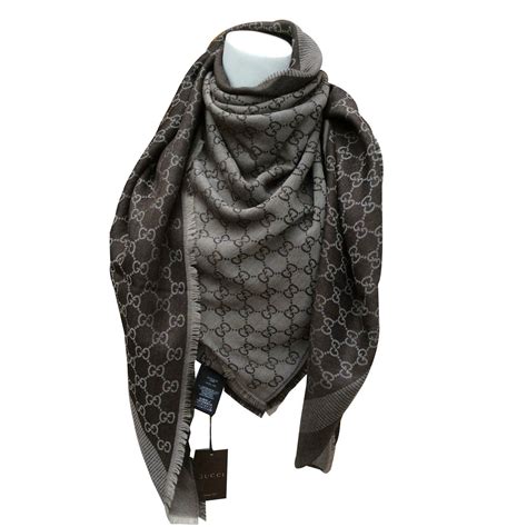 mens gucci scarf brown|gucci oversized scarf.